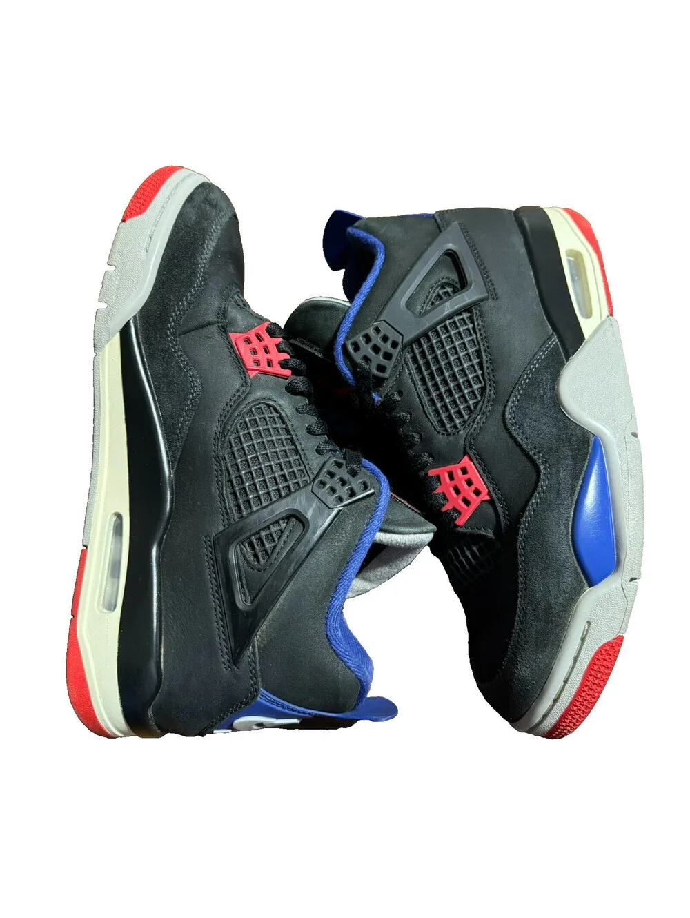 Nike Air Jordan 4 Retro Rare Air Black Blue Red Sneakers FV5029 Size 7.5